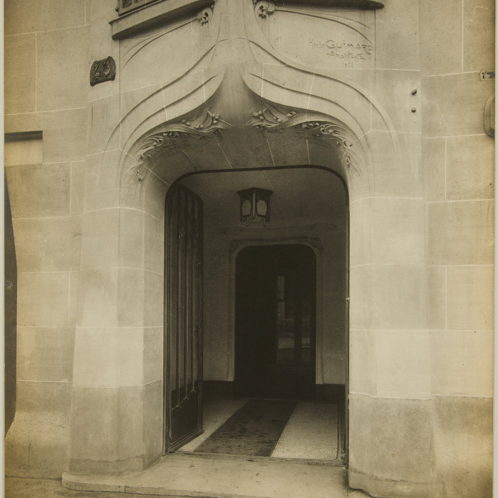 
                      
                        Macklowe Gallery Hector Guimard Gilt Bronze and Glass Lantern Chandelier
                      
                    