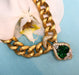 Macklowe Gallery Henry Dunay Peridot and Diamond Gold Link Collar Necklace