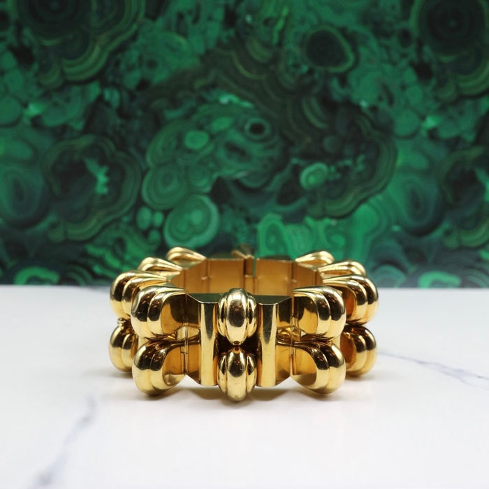 Macklowe Gallery Universal Genève Gold Link Bracelet