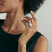 Macklowe Gallery Diamond and Sapphire Plaque Ring