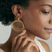 Macklowe Gallery Gold Hoop Kinetic Earrings