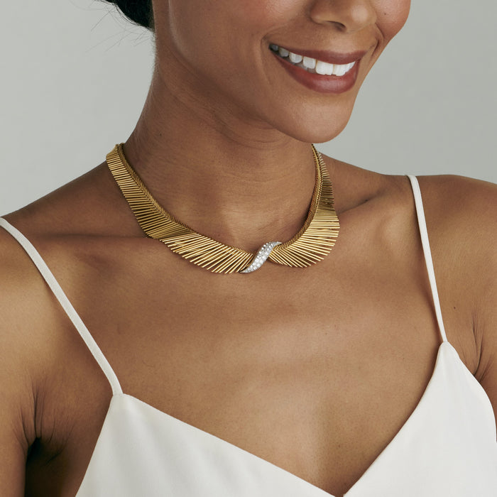 Macklowe Gallery Van Cleef & Arpels "Angel Hair" Gold and Diamond Necklace