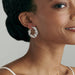 Macklowe Gallery Front-Facing Diamond Hoop Earrings