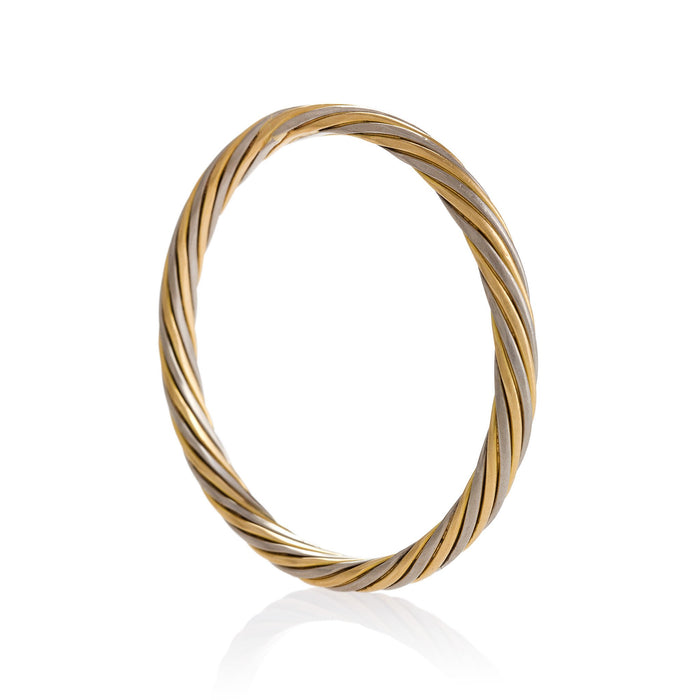 Macklowe Gallery Van Cleef & Arpels Rope Twist Bi-color Gold Bangle