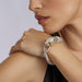 Macklowe Gallery David Webb White Enamel Flexible Tiger Bracelet