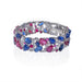 Macklowe Gallery Carved Ruby, Sapphire and Diamond Tutti Frutti Strap Bracelet