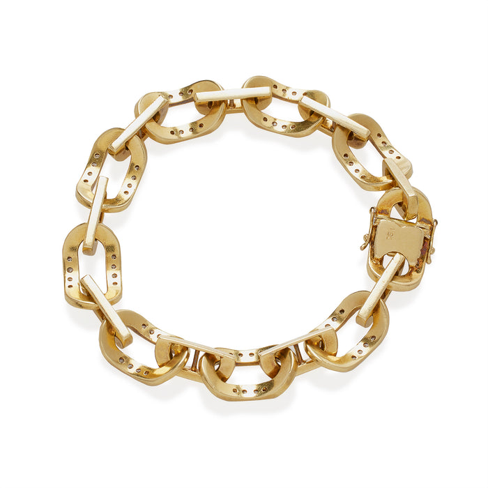 Macklowe Gallery Bulgari Rome Trace Link Diamond Bracelet