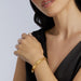 Macklowe Gallery English 15K Gold and Diamond Bangle Bracelet