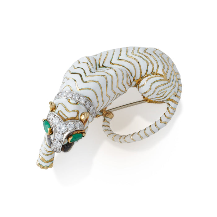 New Vivid Enamel Tiger Brooches For Women & Men Cute Animal