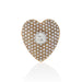 Macklowe Gallery Pavé Seed Pearl and Diamond Heart Brooch