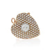 Macklowe Gallery Pavé Seed Pearl and Diamond Heart Brooch