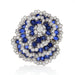 Macklowe Gallery Van Cleef & Arpels Sapphire and Diamond “Camellia” Brooch