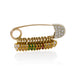 Macklowe Gallery Gold and Diamond Safety Pin Sweetheart Brooch