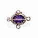Macklowe Gallery Amethyst and Rose-cut Diamond Serpent Brooch
