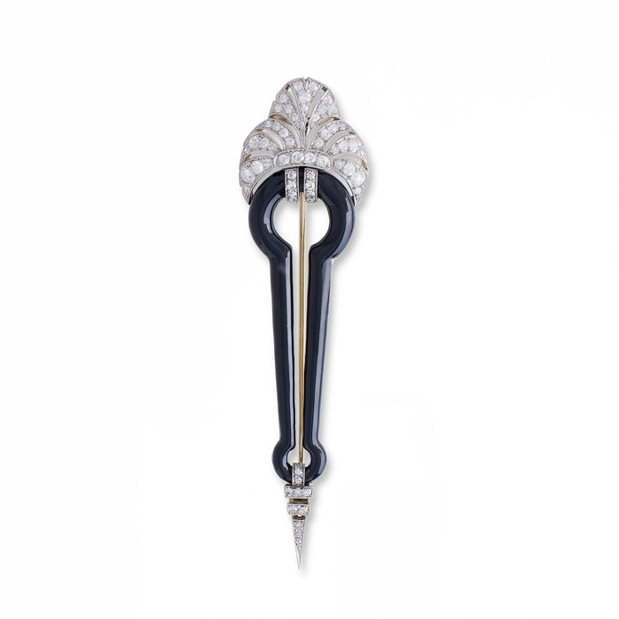 Boucheron - BOUCHERON PLATINUM & 18K YELLOW GOLD FLOWER DIAMOND BROOCH