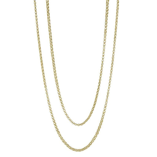 Macklowe Gallery Gold Triple Trace Link Long Chain Necklace