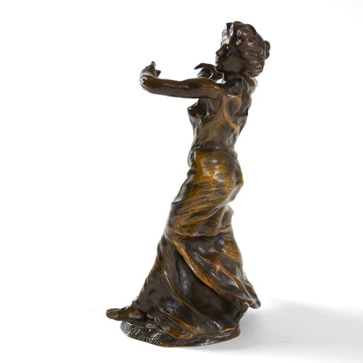 Macklowe Gallery François-Rupert Carabin Bronze Castanet Dancer Sculpture