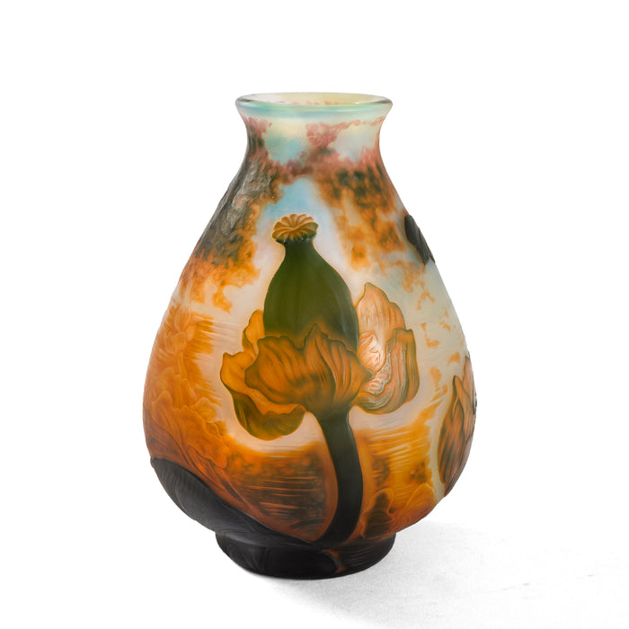Daum Nancy "Nénuphars" Cameo Glass Vase