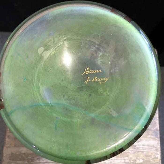 Daum Nancy "Algues et Poissons" Enamel and Cameo Glass Vase