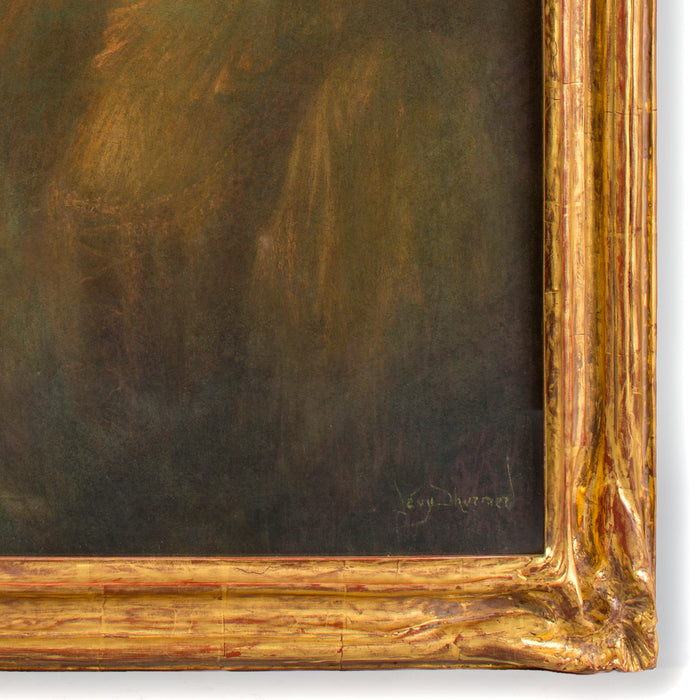 Lucien Levy-Dhurmer "Two Faithful Hearts" Pastel