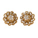 Macklowe Gallery Marianne Ostier Gold and Diamond Flower Earrings