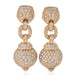 Macklowe Gallery Cartier Gold and Diamond Pendant Earrings