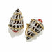 Macklowe Gallery Trianon New York Conus Ebraus Shell Clip Earrings
