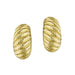 Macklowe Gallery David Webb Hammered Gold Half Hoop Earrings