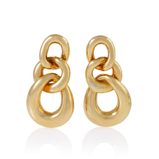 Macklowe Gallery David Webb Gold Triple Curb Link Earrings