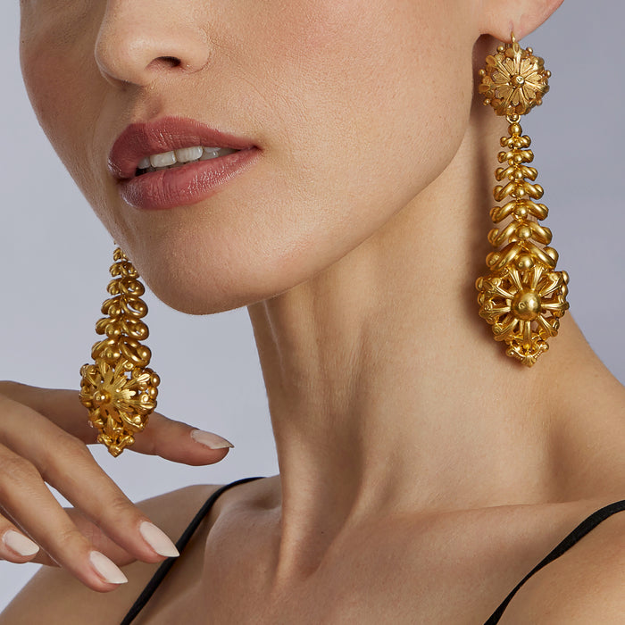 Macklowe Gallery Antique French Milanos Long Pendant Earrings MackloweGallery