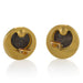 Richard Tang 22K Granulated Gold Roman Coin Clip Earrings