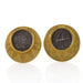 Macklowe Gallery Richard Tang 22K Granulated Gold Roman Coin Clip Earrings