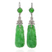 Macklowe Gallery Jadeite and Diamond Pendant Earrings