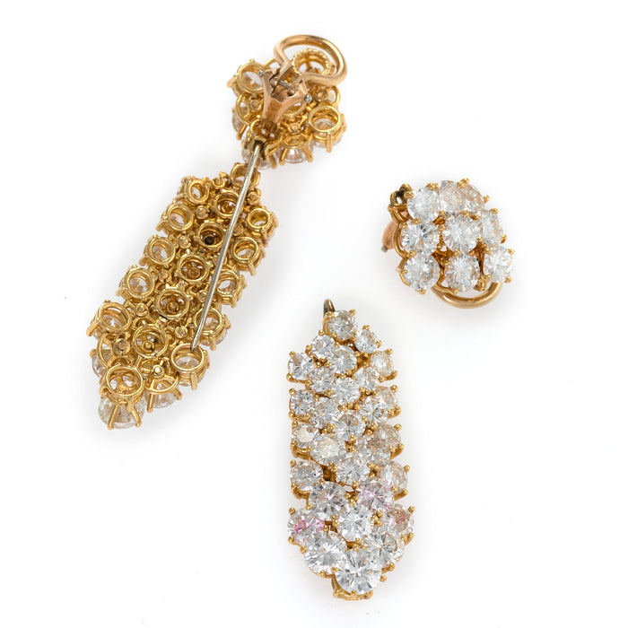 Macklowe Gallery Diamond Cascade Day/Night Pendant Earrings