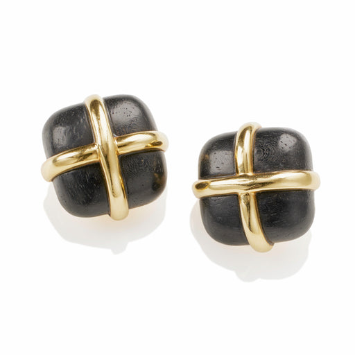 Macklowe Gallery Seaman Schepps Rosewood Clip Earrings