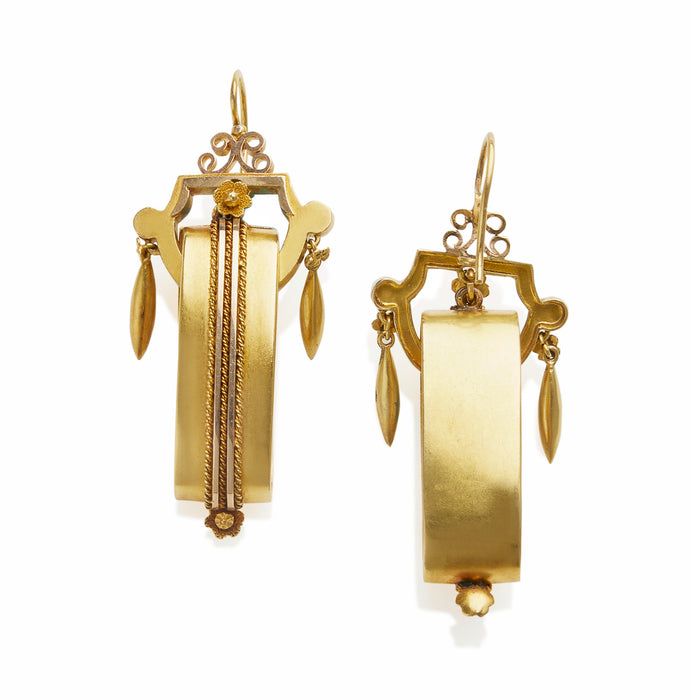 Macklowe Gallery Revival 15k Gold Pendant Earrings