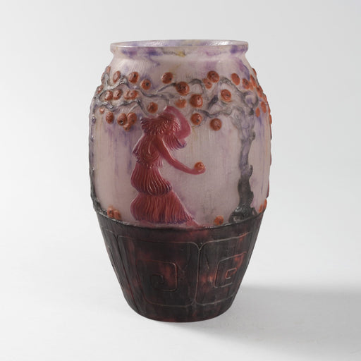 Macklowe Gallery Gabriel Argy-Rousseau "Le Jardin des Hespérides" Pâte de Verre Glass Vase 