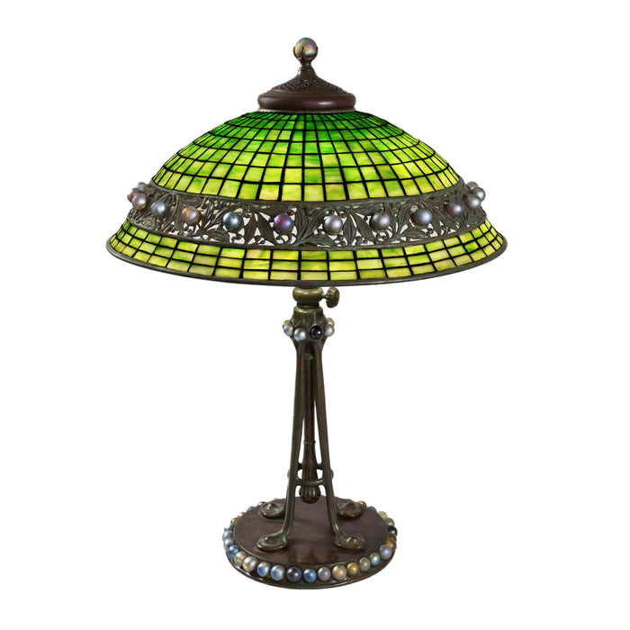 Tiffany Studios New York "Jeweled Geometric" Table Lamp