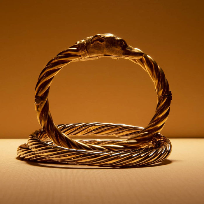 Van Cleef & Arpels Rope Twist Bi-color Gold Bangle