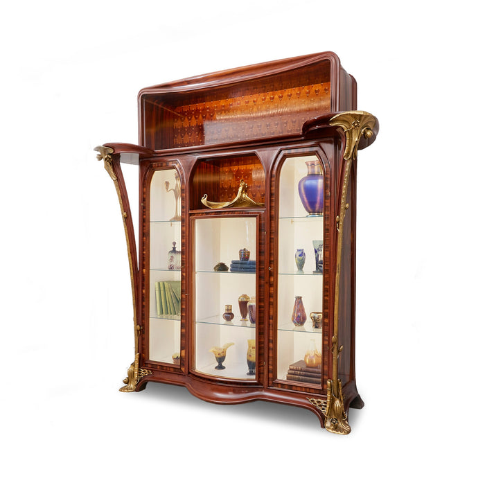 Macklowe Gallery Louis Majorelle Mahogany and Gilt Bronze "Aux Nénuphars" Vitrine