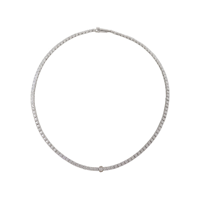 Macklowe Gallery Diamond Box Link Line Necklace