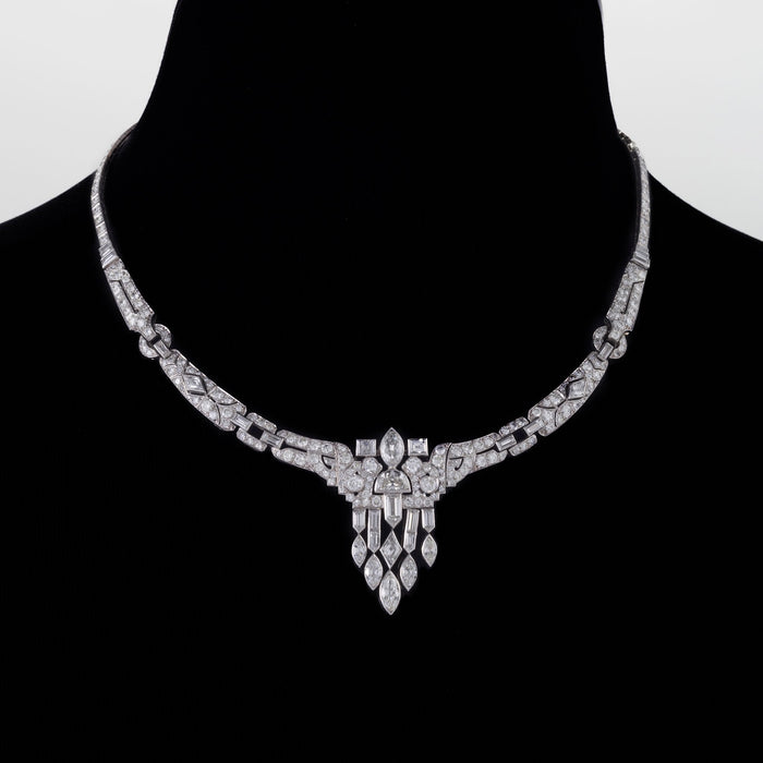 Macklowe Gallery Multi-Cut Diamond Tassel Collar Necklace