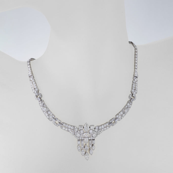 Macklowe Gallery Multi-Cut Diamond Tassel Collar Necklace