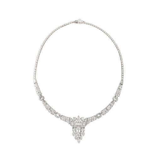 Macklowe Gallery Multi-Cut Diamond Tassel Collar Necklace