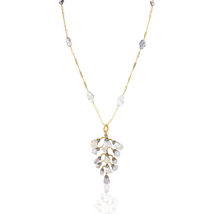 Macklowe Gallery Freshwater Pearl Wisteria Pendant Necklace