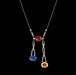 Macklowe Gallery Sapphire and Garnet Négligée Necklace