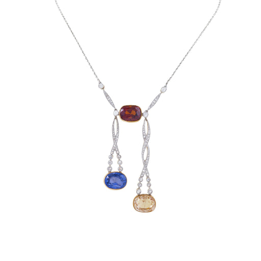 Macklowe Gallery Sapphire and Garnet Négligée Necklace