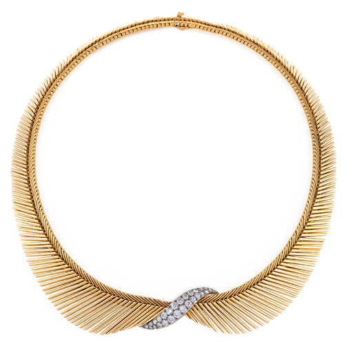Macklowe Gallery Van Cleef & Arpels "Angel Hair" Gold and Diamond Necklace