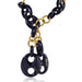 Macklowe Gallery Gucci Exotic Wood and Gold Link Necklace