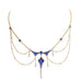 Macklowe Gallery Montana Sapphire, Seed Pearl and Diamond Garland Necklace